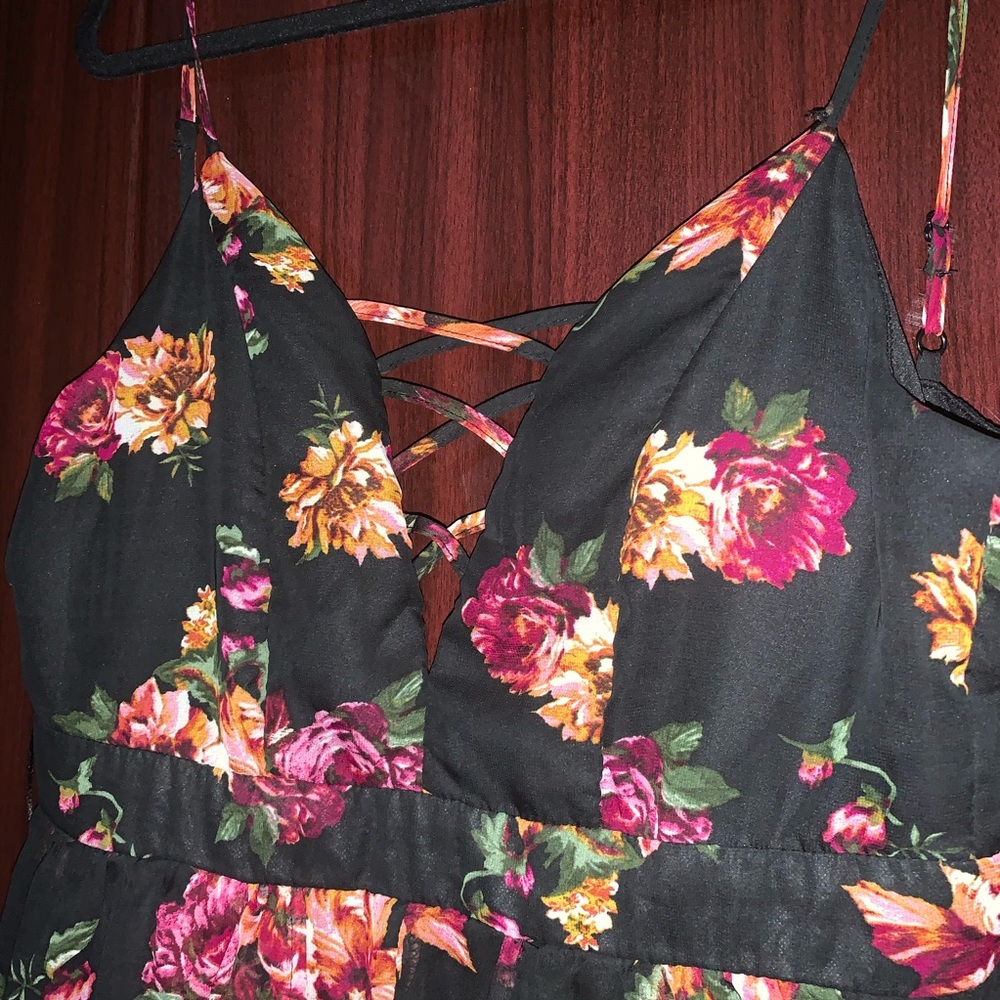 Floral Romper Maxi Dress | Medium